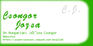 csongor jozsa business card